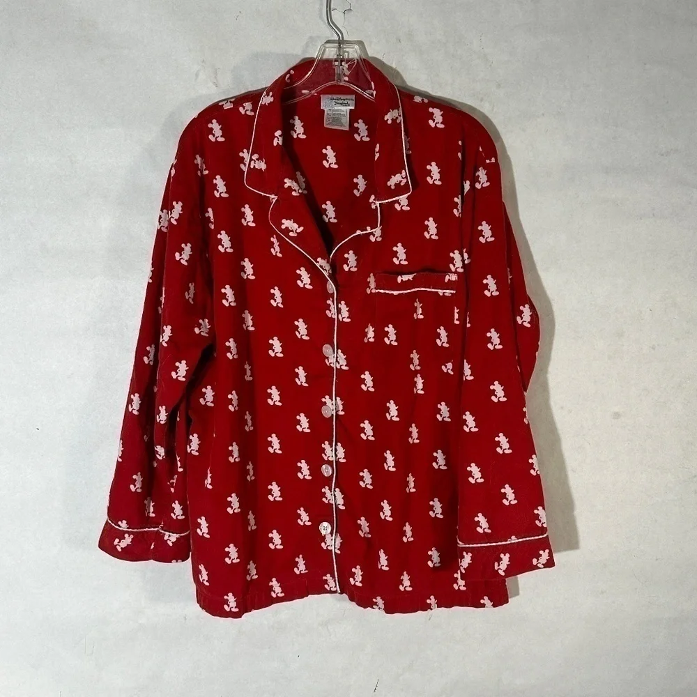 Disney World Mickey Mouse Pajamas PJ's Top Long Sleeve Sweater Sleepwear - Picture 5 of 6